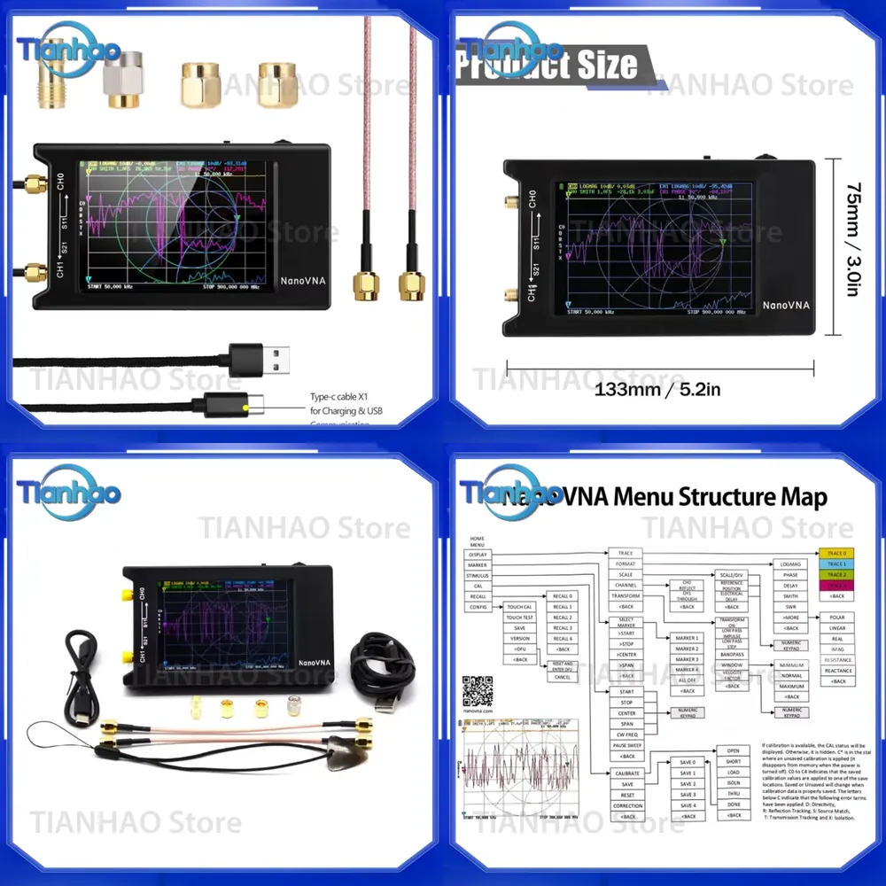 Power Tools Vector - Nano VNA-H4 Antenna Analyzer for 1.5GHz