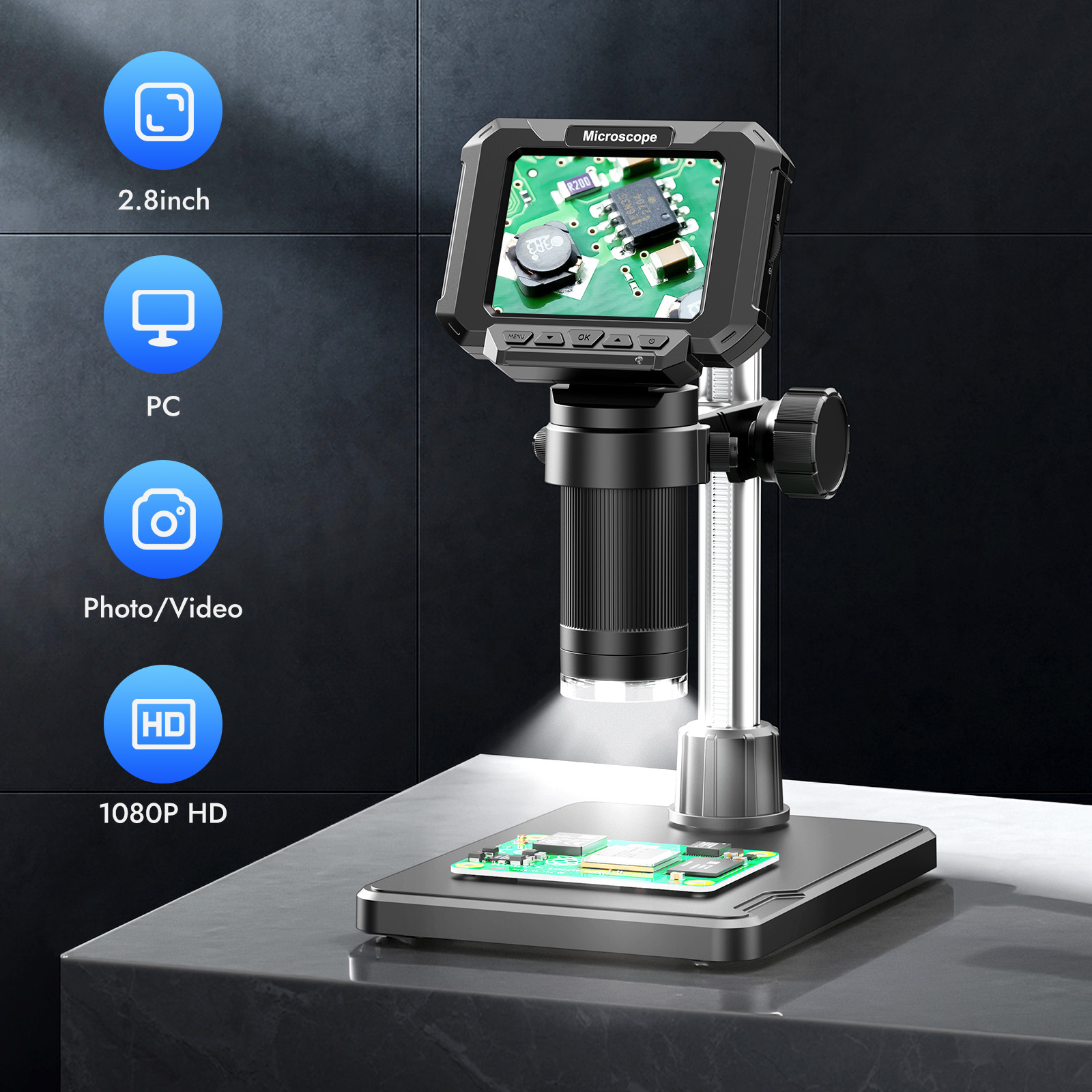 Power Tools Windows - 2.8inch Digital Coin Microscope 1000X Coin