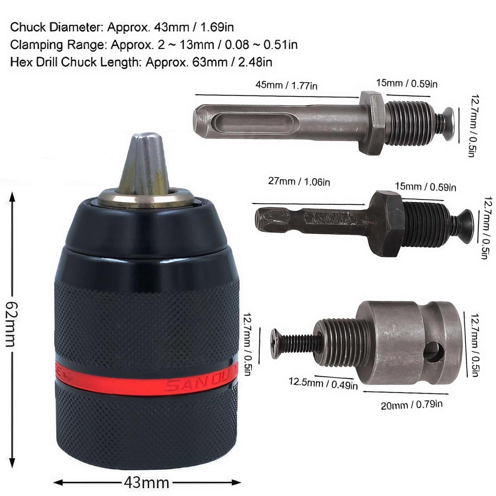 Keyless Drill Chuck Heavy Duty - Power Tools For Construction 评论和价格