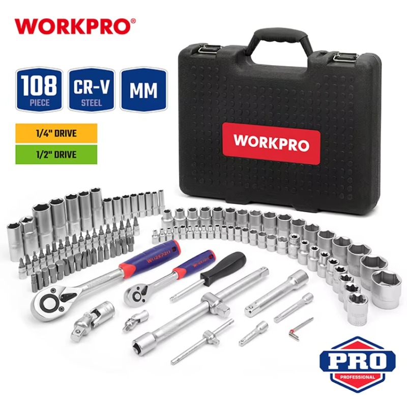 108pcs Professional Mechanics  - Power Tools Kits 评论和价格