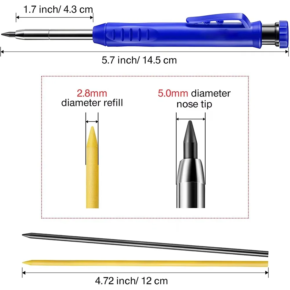 Solid Carpenter Pencil Set Woo - Power Tools For Construction 评论和价格
