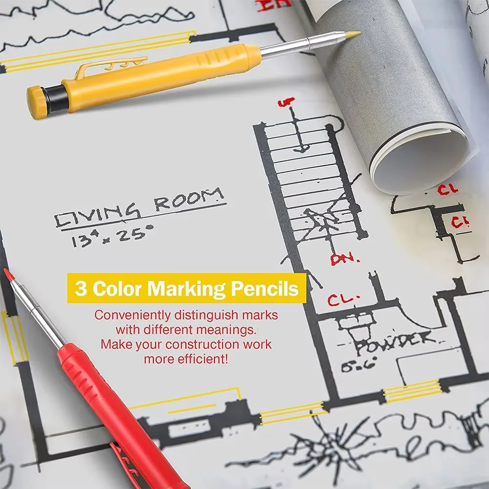 Solid Carpenter Pencil Set Woo - Power Tools For Construction 评论和价格