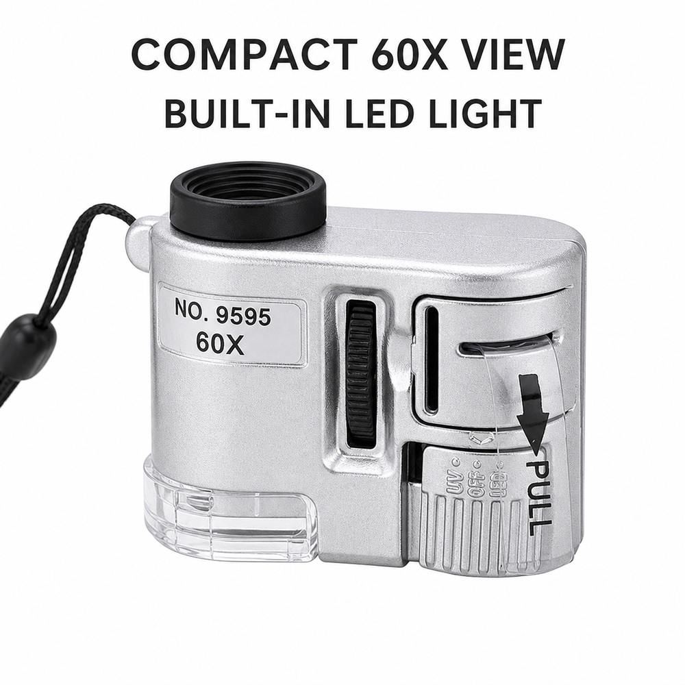 Mini 60X LED Microscope Portab - Power Tools Inspection 评论和价格